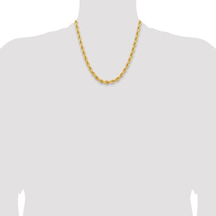 14K Diamond-cut Rope with Fancy Lobster Clasp Chain (Style 045L-20)
