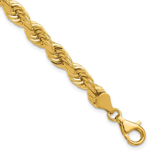 14K Diamond-cut Rope with Fancy Lobster Clasp Chain (Style 045L-8)