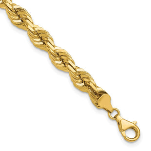 14K Diamond-cut Rope with Fancy Lobster Clasp Chain (Style 050-9)