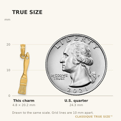 14K 3-D Paint Brush Charm
