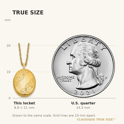 1/20 Gold Filled Swirled Oval Locket Necklace