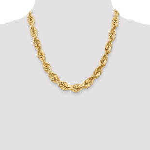 14K Diamond-cut Rope with Fancy Lobster Clasp Chain (Style 080-20)