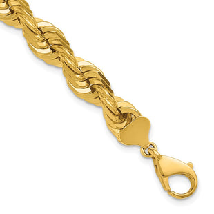 14K Diamond-cut Rope with Fancy Lobster Clasp Chain (Style 080-9)