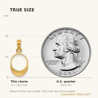 14K 3-D Polished Beach Bum Sun Visor Charm