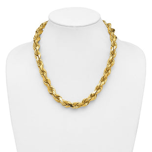14K Diamond-cut Rope with Fancy Lobster Clasp Chain (Style 100-20)