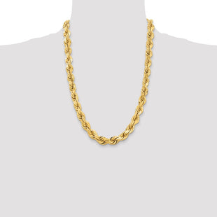 14K Diamond-cut Rope with Fancy Lobster Clasp Chain (Style 100-24)