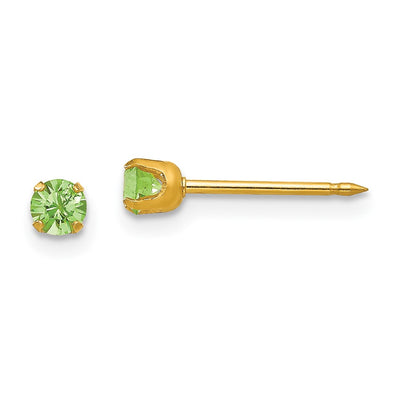 Inverness 14K August Crystal Birthstone Post Earrings