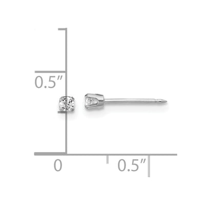 Inverness 14K White Gold . Lab Grown Diamond Stud Post Piercing Earrings