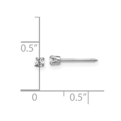 Inverness 14K White Gold . Lab Grown Diamond Short Post Piercing Earrings