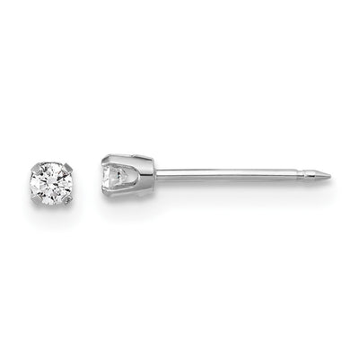 Inverness 14K White Gold . Lab Grown Diamond Stud Post Piercing Earrings