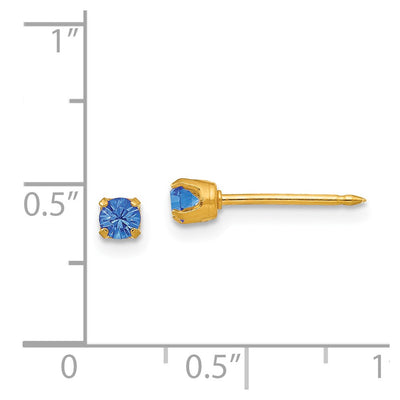 Inverness 14K September Crystal Birthstone Post Earrings