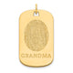 10k Yellow Gold Fingerprint Dog Tag