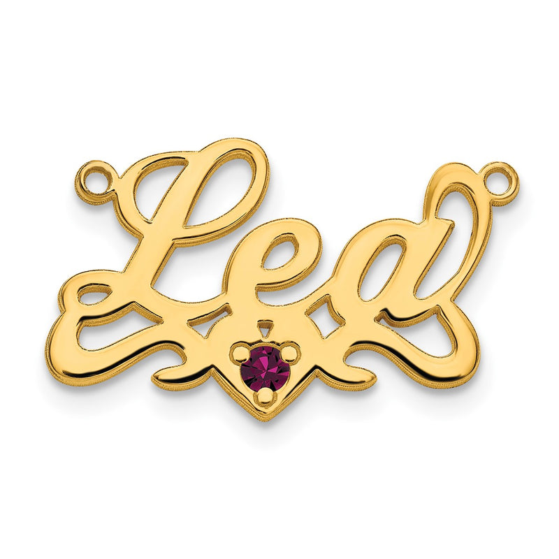 10K yellow gold birthstone pendants & charm, alternate view