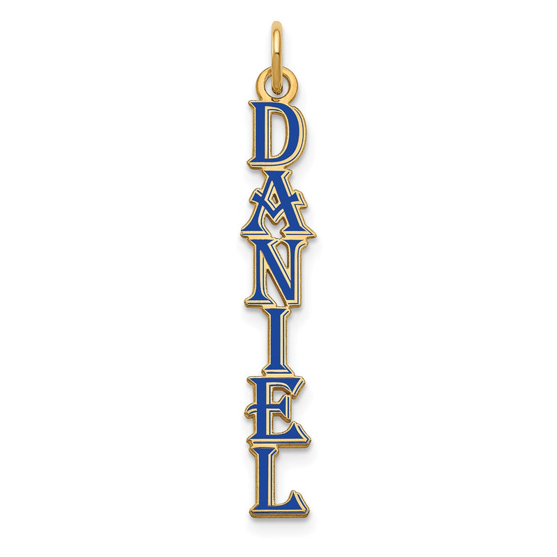 10k Yellow Gold Algerian Font Epoxy Name Plate Charm