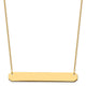 10K Yellow Gold Large Blank Bar Necklace, 18 x 52mm
