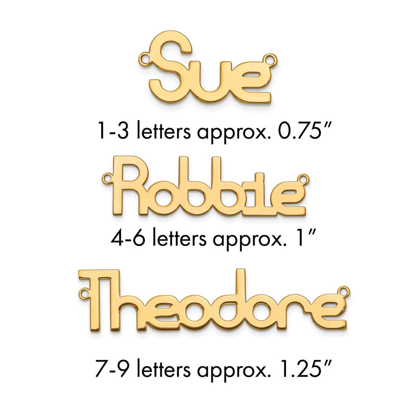 Sterling silver name pendants & charm