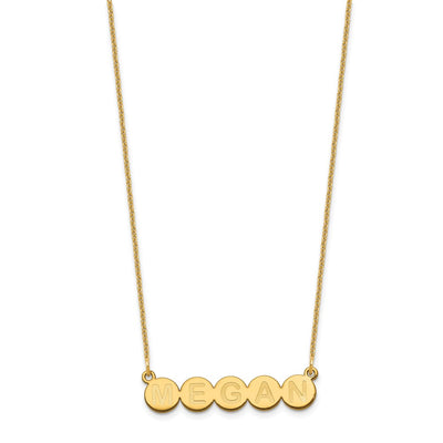 10K Yellow Gold 5 Letter Bubble Necklace