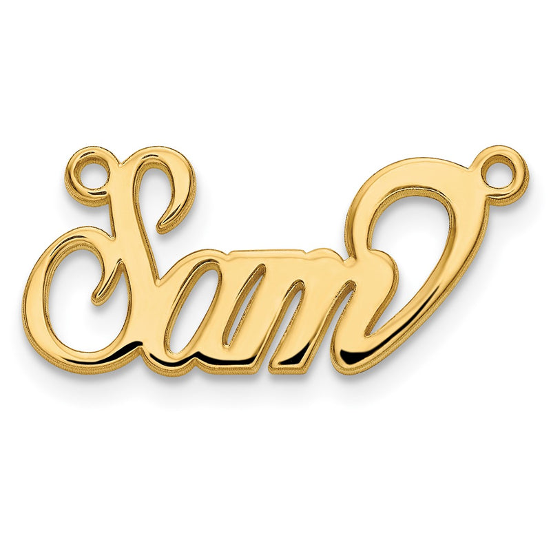 10K yellow gold name pendants & charm, alternate view
