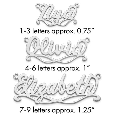 Sterling Silver/Gold-Plated Sunglass Name Plate