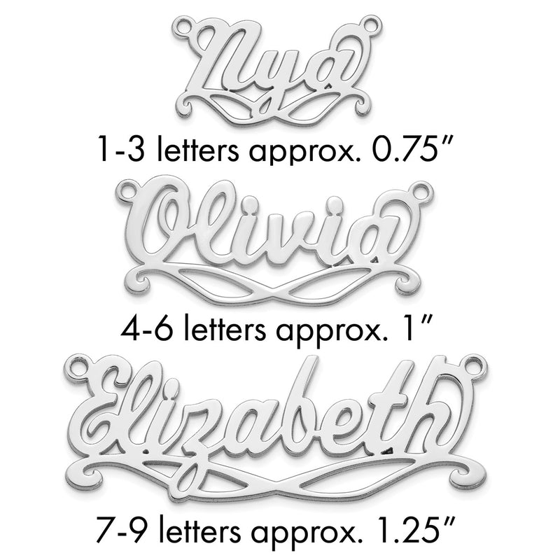 Sterling Silver/Gold-Plated Sunglass Name Plate
