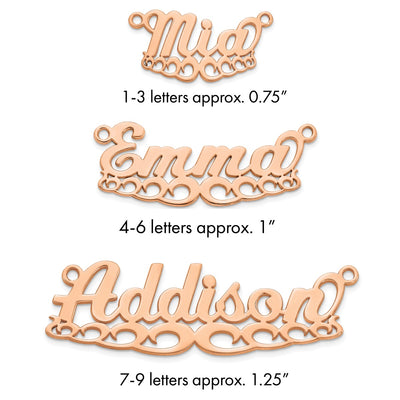 Sterling Silver/Gold-plated Wave Name Plate