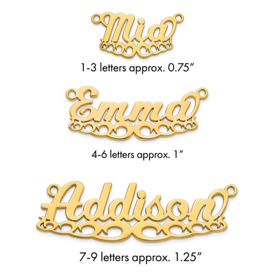Sterling Silver/Gold-plated Wave Name Plate
