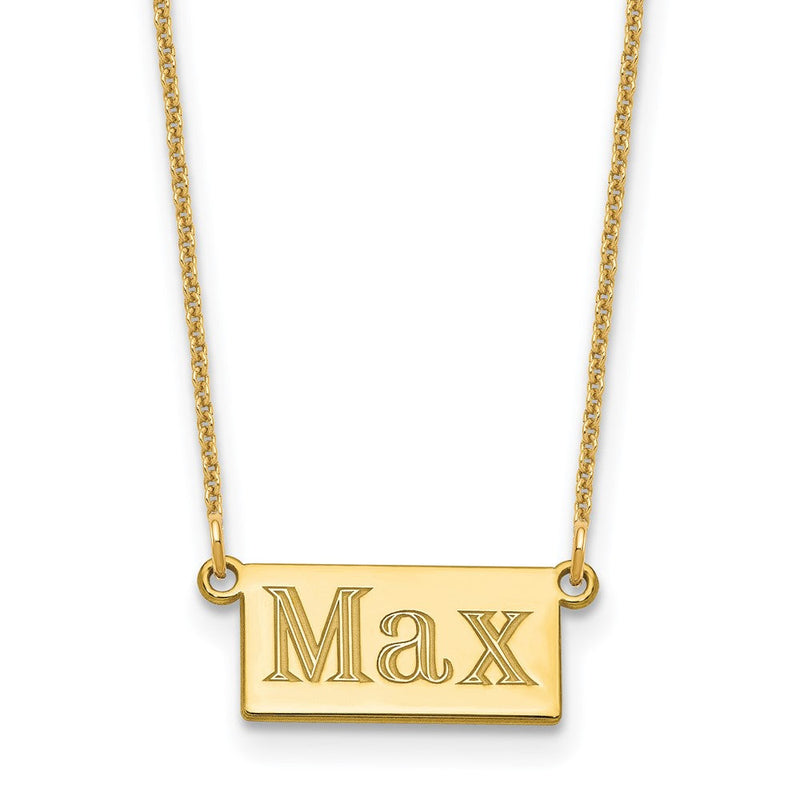 10K yellow gold letter necklace