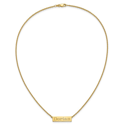 10K Yellow Gold 4-6 Letter Name Bar Necklace