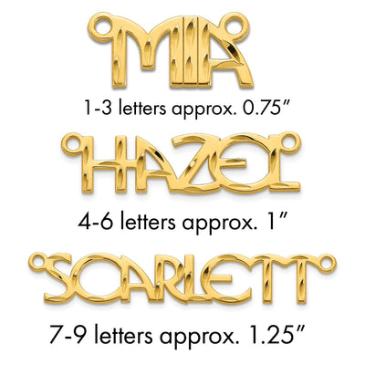 Sterling Silver/Rose-gold Diamond-cut Name Plate