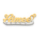 10k Two-tone 3D Diamond Name Plate