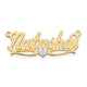 14k White Gold Diamond Name Plate