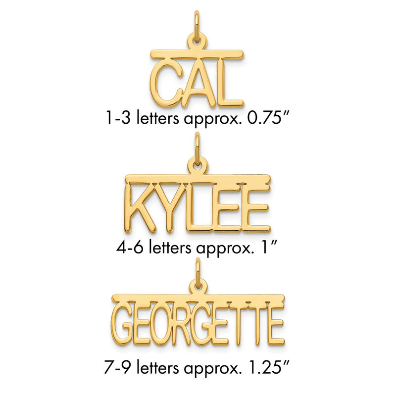 Sterling Silver/Gold-plated Top Br Name Plate