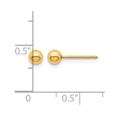 Inverness Stainless Steel 24K Gold Plated Ball Post Earringsstainless Steel