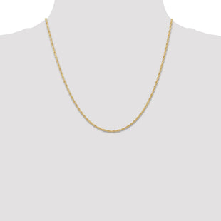 14K Carded . Cable Rope with Spring Ring Clasp Chain (Style 11RY-20)