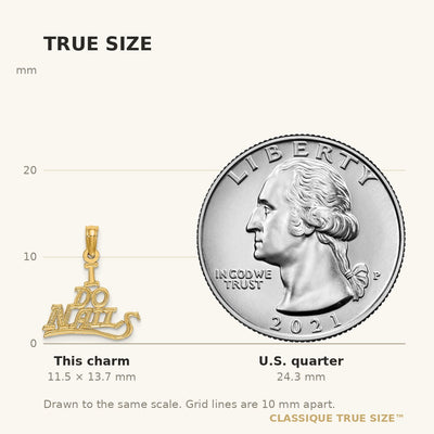 14K I DO NAILS Charm