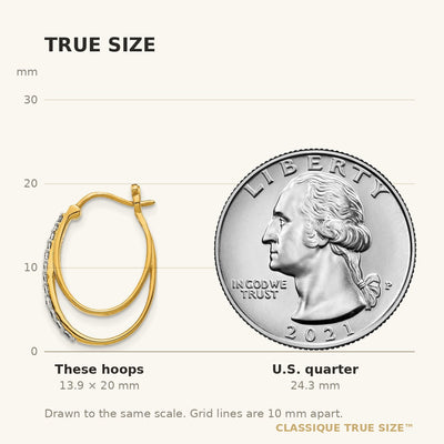 14K Diamond Hoop Earrings