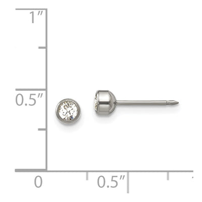 Inverness Titanium Bezel Crystal Earrings