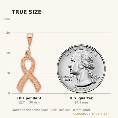 14K Rose Gold Awareness Pendant