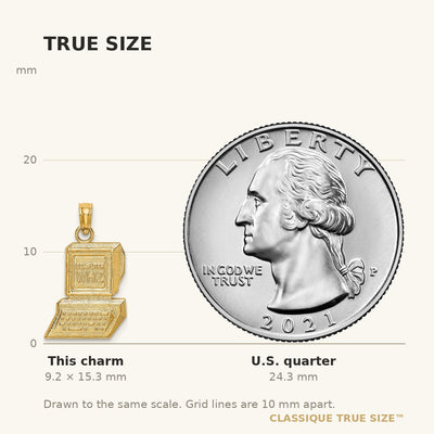 14K COMPUTER WHIZ Charm