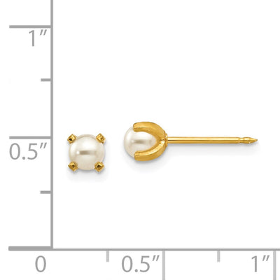 Inverness 18K Prong Simulated Pearl Earrings