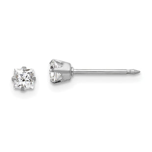 18k White Gold Earrings Style 255E - Classique Jewelry Inc.