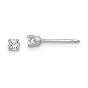 18k White Gold Earrings Style 257E - Classique Jewelry Inc.