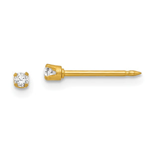 18k Yellow Gold Earrings Style 258E - Classique Jewelry Inc.