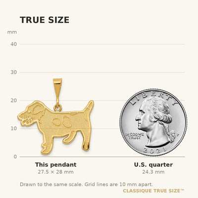 14K Jack Russell Terrier Dog Pendant