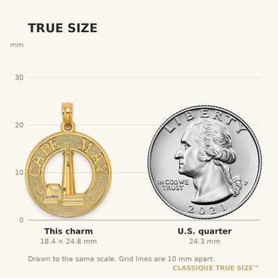 14K CAPE MAY w/ Lighthouse Charm