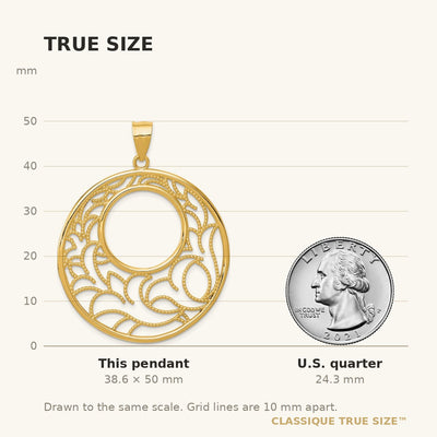 14K Circle Pendant