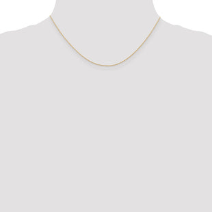 14K Rose Gold Carded . Cable Rope with Spring Ring Clasp Chain (Style 5RR-16)
