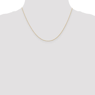 14K Rose Gold Carded . Cable Rope with Spring Ring Clasp Chain (Style 5RR-18)