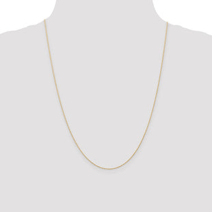 14K Carded . Cable Rope with Spring Ring Clasp Chain (Style 5RY-24)
