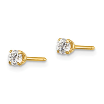 Inverness 14K CZ Long Post Earrings